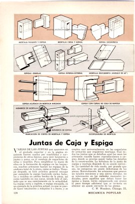 Juntas de Caja y Espiga - Febrero 1959