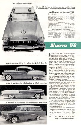 Nuevo V8 en el Chevrolet 1955 - Enero 1955