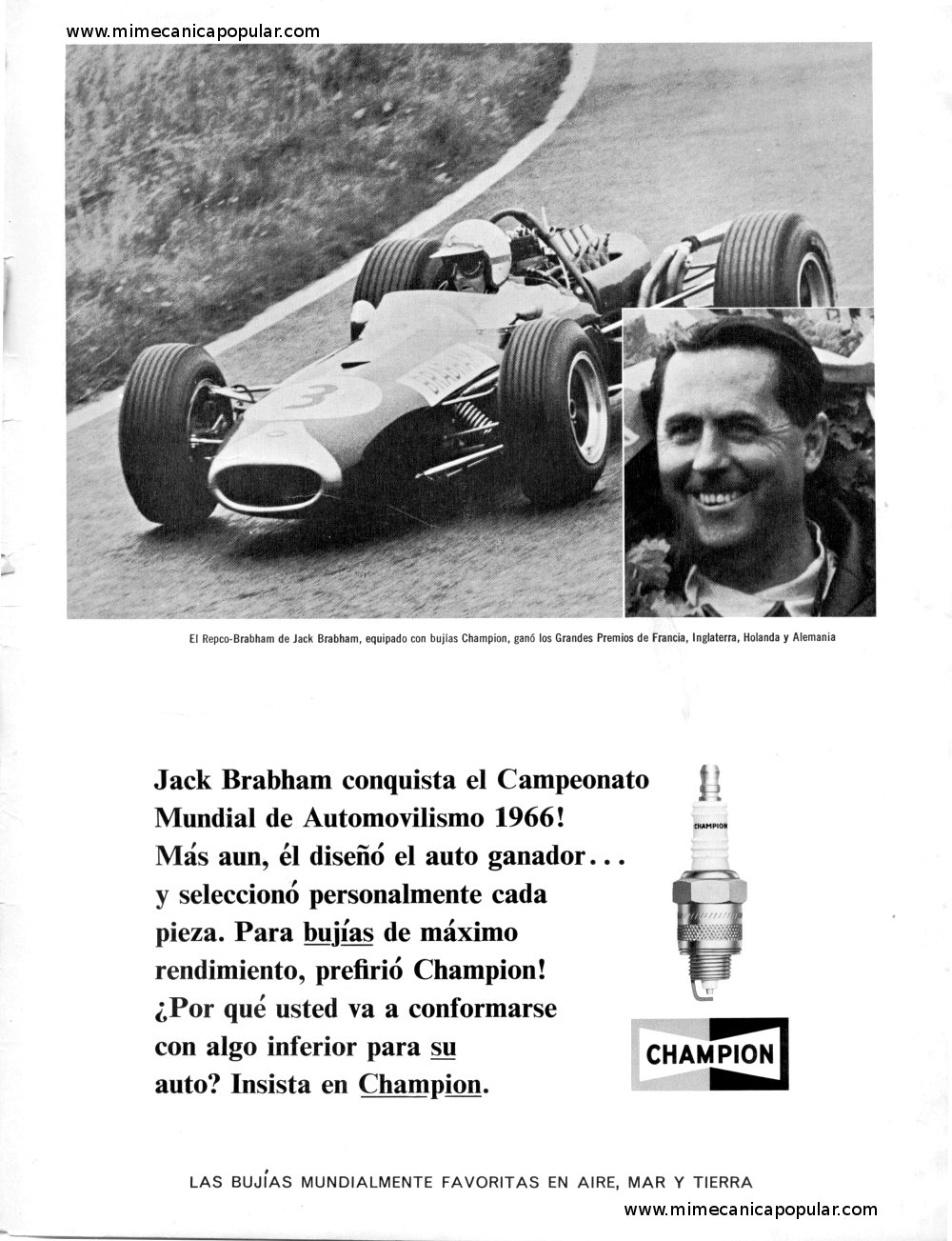 Publicidad - Bujías Champion - Enero 1967