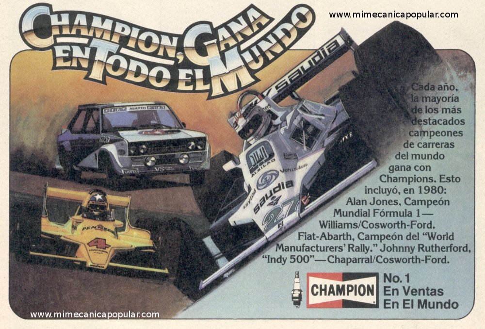 Publicidad - Bujías Champion - Julio 1981