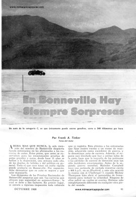 En Bonneville Hay Siempre Sorpresas - Octubre 1960