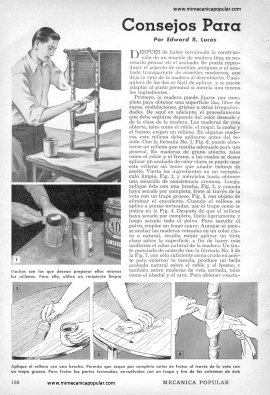 Consejos Para el Acabado de Muebles - Noviembre 1950