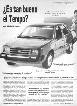 Informe de los dueños: Ford Tempo - Mercury Topaz -Marzo 1984