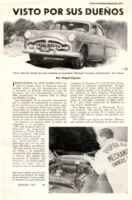 El Packard 1951 visto por sus dueños - Enero 1952