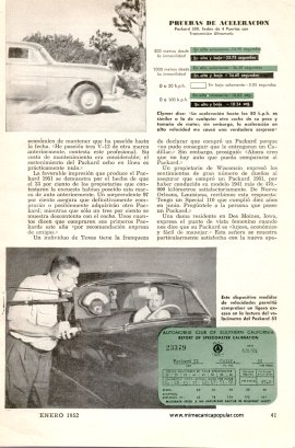 El Packard 1951 visto por sus dueños - Enero 1952