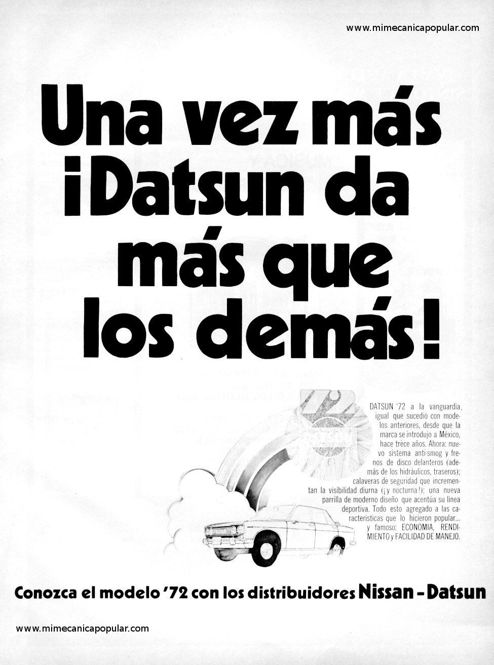 Publicidad - Datsun - Febrero 1972