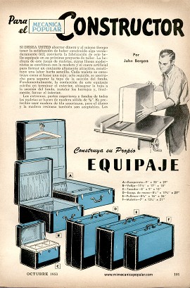 Construya su Propio Equipaje - Octubre 1953