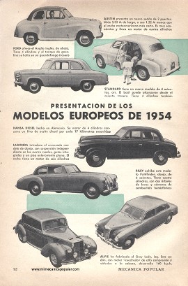 Autos Europeos - Abril 1954