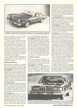 Cómo comprar un auto de uso - Marzo 1988