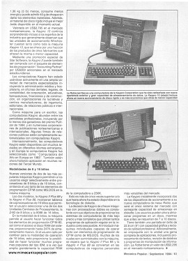 Computadoras portátiles Kaypro 2,4,10 y Robie - Septiembre 1984