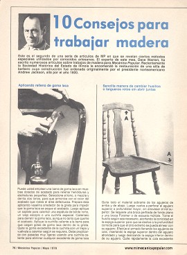 10 Consejos para trabajar madera - Mayo 1978