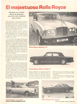 El majestuoso Rolls Royce -Febrero 1979
