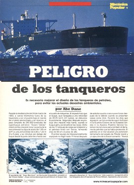 Peligro de los tanqueros de petróleo - Febrero 1990