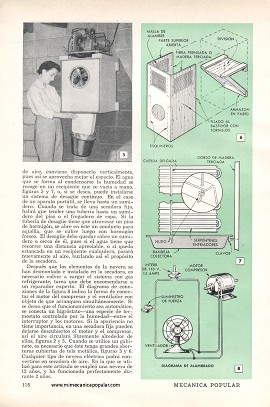 Secadora de aire barata construida con una nevera vieja - Agosto 1958