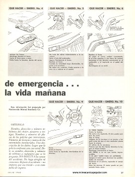 10 emergencias comunes al manejar . . . y como sobrevivir a ellas - Julio 1965