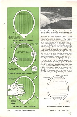 Encuerde Su Raqueta de Tenis - Abril 1952