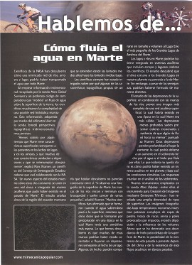 Cómo fluía el agua en el planeta Marte - Abril 2003