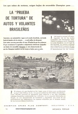 Publicidad - Bujías Champion - Septiembre 1961
