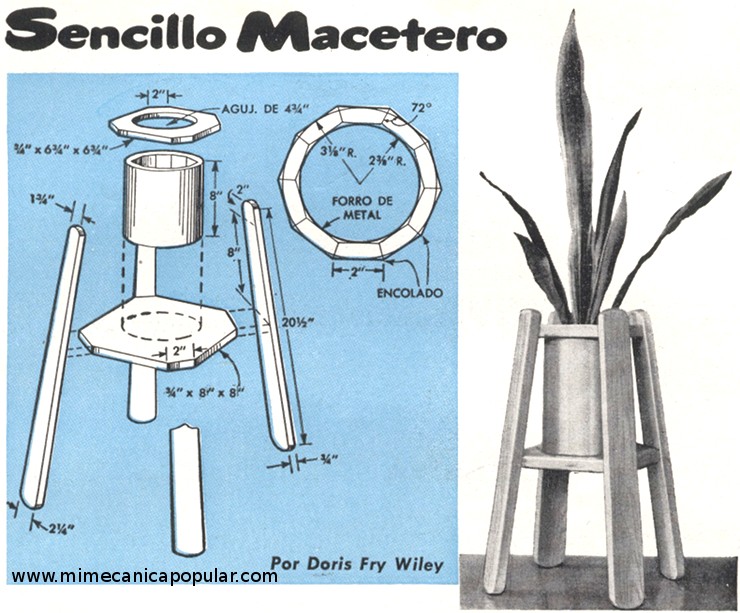 Sencillo Macetero - Julio 1956
