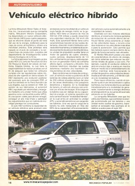 Vehículo eléctrico híbrido Mitsubishi - Noviembre 1995