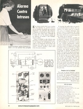 Alarma Contra Intrusos - Marzo 1962