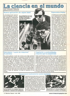 La ciencia en el mundo - Julio 1985