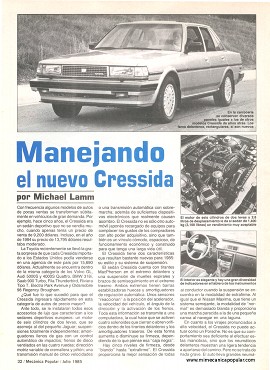 Manejando el Toyota Cressida - Julio 1985