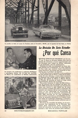 ¿Por qué Cansa El Manejar? - Febrero 1958