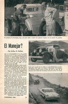 ¿Por qué Cansa El Manejar? - Febrero 1958