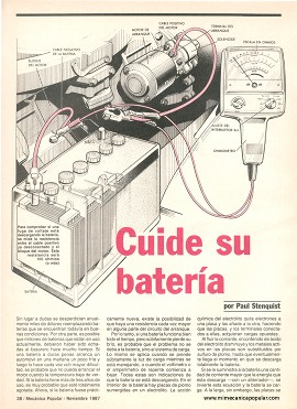 Cuide la batería del automóvil - Noviembre 1987