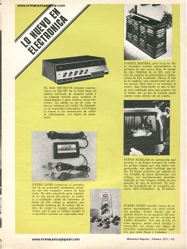 Lo Nuevo en Electrónica - Febrero 1971