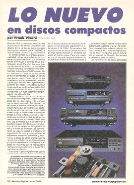 Lo nuevo en discos compactos - Marzo 1988