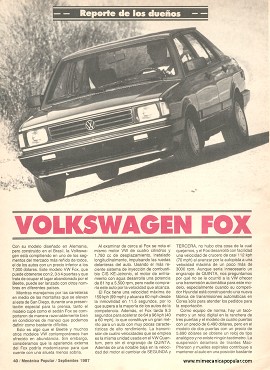 Volkswagen Fox - Septiembre 1987