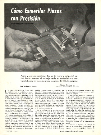 Cómo Esmerilar Piezas con Precisión - Febrero 1968
