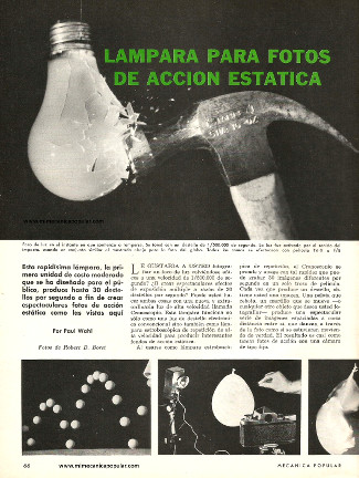 Lámpara para fotos de acción estática - Febrero 1968