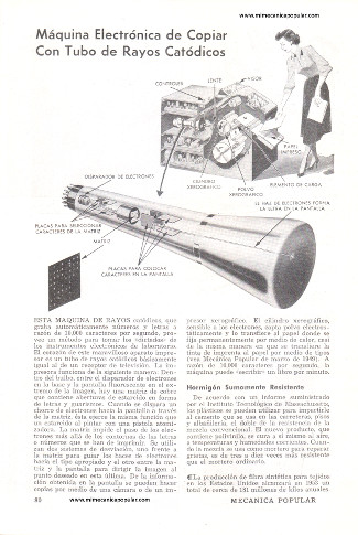 Máquina Electrónica de Copiar Con Tubo de Rayos Catódicos - Septiembre 1952