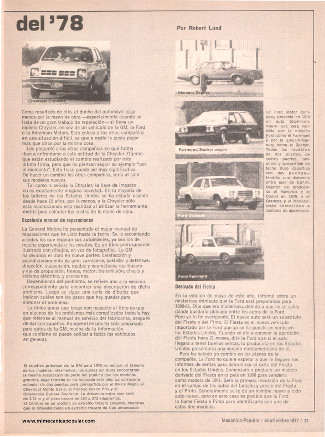 Déles una mirada a los autos del 78 - Septiembre 1977