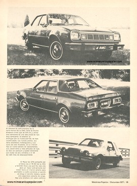 Los Autos American Motors del 78 - Diciembre 1977
