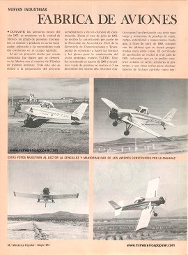 Fábrica de Aviones Mexicanos - Mayo 1973