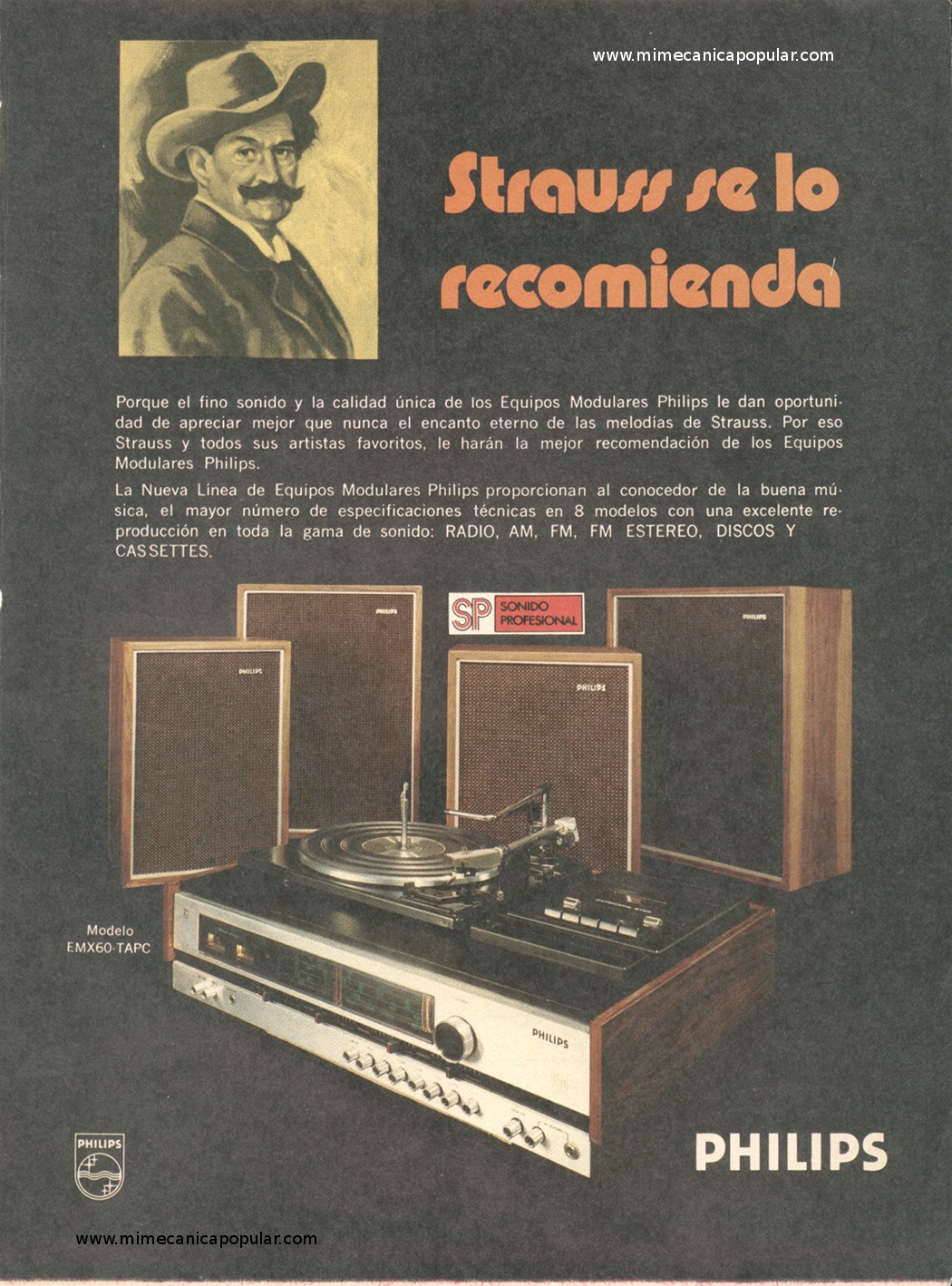 Publicidad - Equipo de Sonido Philips - Noviembre 1976