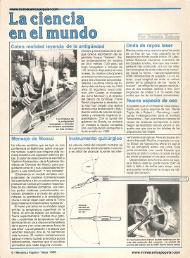 La ciencia en el mundo - Mayo 1985