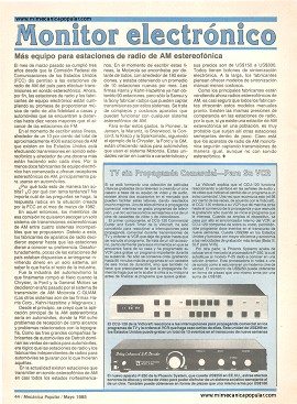 Monitor electrónico - Mayo 1985