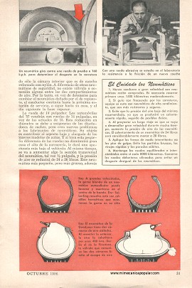 Neumáticos a tono con las nuevas superpistas - Octubre 1956