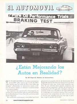 ¿Están Mejorando los Autos en Realidad? - Julio 1968