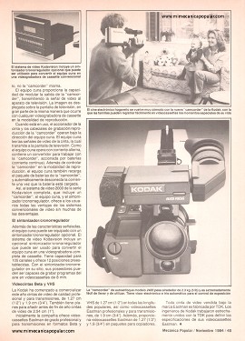El sistema de video Kodavision - Noviembre 1984
