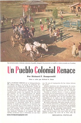 Un Pueblo Colonial Renace - Agosto 1953