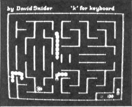 El juego Serpentine de la Broderbund les permite a los dueños de computadoras caseras Apple II o Atari 800 divertirse con serpientes animadas