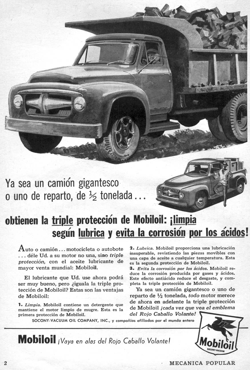 Publicidad - Mobiloil - Agosto 1954