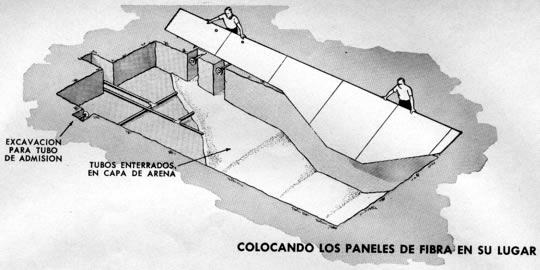 COLOCANDO LOS PANELES DE FIBRA EN SU LUGAR