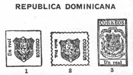 Pone en circulación sus primeros sellos en 1865, impresos en Santo Domingo por la casa tipográfica García y Hermanos